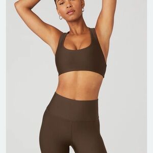 ALO Yoga Airlift Espresso Sports Bra